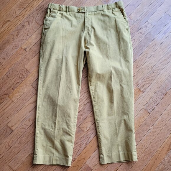 Peter Christian Mustard Flat Front Chinos MT22 - Picture 2 of 16